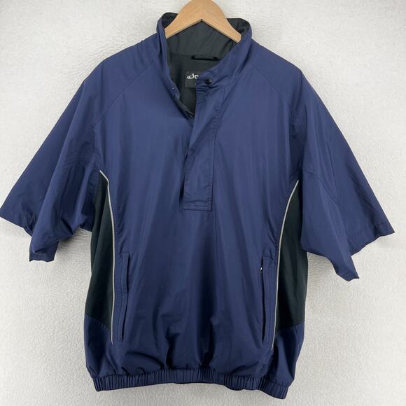 FootJoy Other - FOOTJOY Jacket Mens L DryJoys Golf Rain Windbreaker 1/4 Zip Short Sleeve Blue